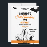 Halloween Orange and White Scary Ghost Birthday Invitation<br><div class="desc">Halloween Orange and White Scary Ghost Birthday, if you're looking for something special on the Halloween occasion, especially for a birthday party, then, this invitation is for you. I features a spooky ghost, plus birthday information, so, don't hesitate to personalise it :) If you face any issues customising the template,...</div>