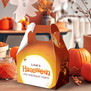 Halloween Orange Birthday Party Favour Box