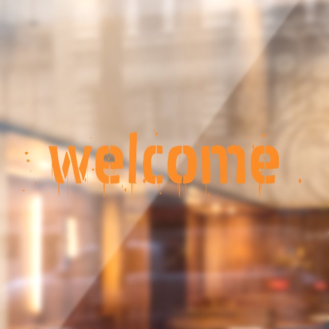 Halloween orange bloody welcome custom text  (Sheet 2)