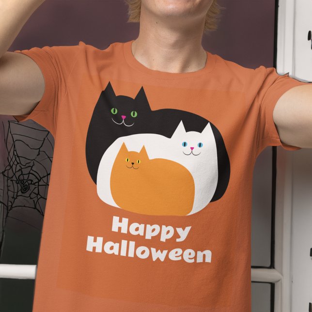 Halloween Orange Cats T-Shirt (Creator Uploaded)
