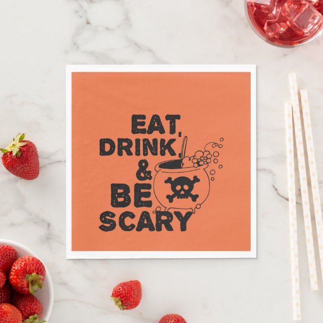 Halloween Orange Eat Drink Napkin (Insitu)