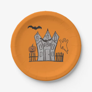 Halloween Orange Festive Paper Plates