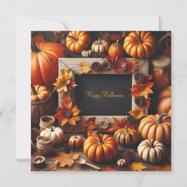 Halloween Orange Frame Invitation (Front)