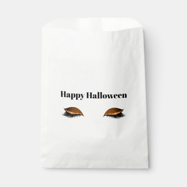 Halloween Orange Glitzy Eyes Favour Bags (Front)