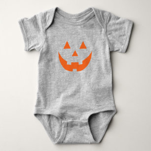 Halloween orange Jack o lantern pumpkin costume Baby Bodysuit