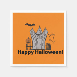 Halloween Orange Paper Napkins