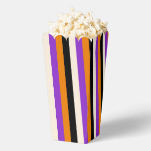 Halloween Orange Purple Black Stripe Favour Box