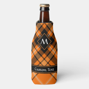 Halloween Orange Tartan Bottle Cooler