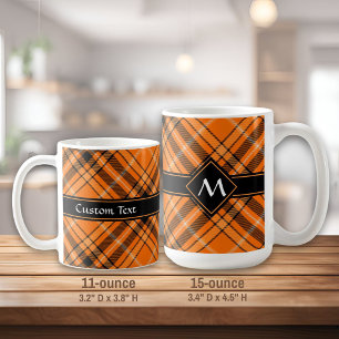 Halloween Orange Tartan Coffee Mug