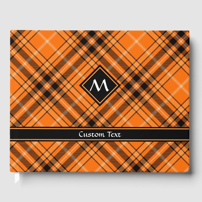 Halloween Orange Tartan Guest Book (Front)