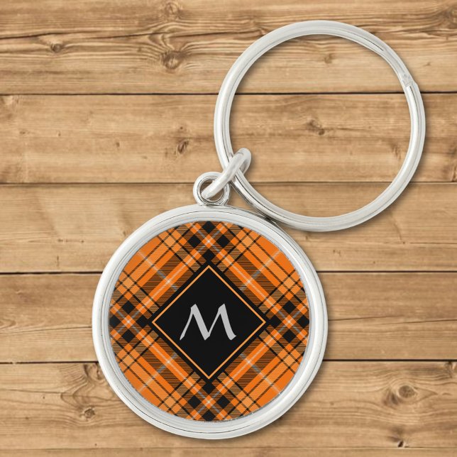 Halloween Orange Tartan Key Ring (Creator Uploaded)