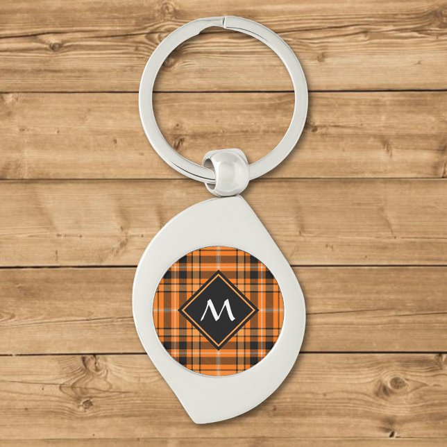Halloween Orange Tartan Key Ring (Creator Uploaded)