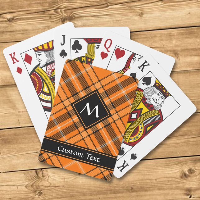 Halloween Orange Tartan Playing Cards (Creator Uploaded)