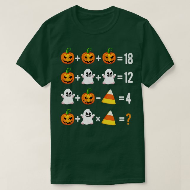Halloween Order of Operations Math Halloween Teach T-Shirt (Design Front)