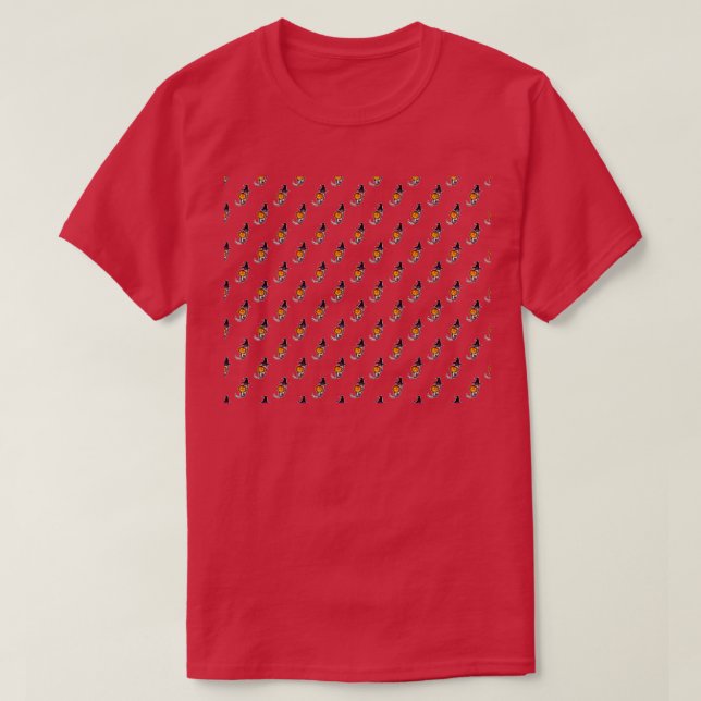 Halloween Otter Pattern T-Shirt (Design Front)