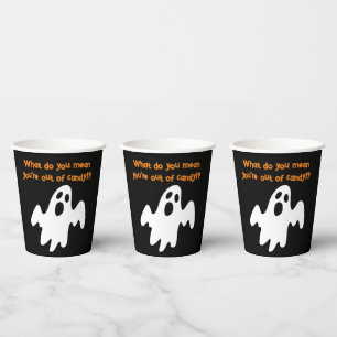 Halloween Out of Candy Funny Ghost Paper Cups