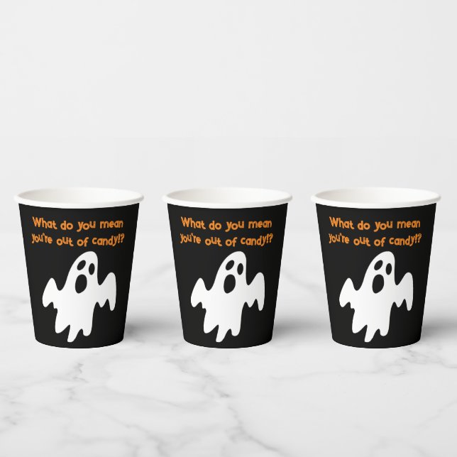 Halloween Out of Candy Funny Ghost Paper Cups (Multi)