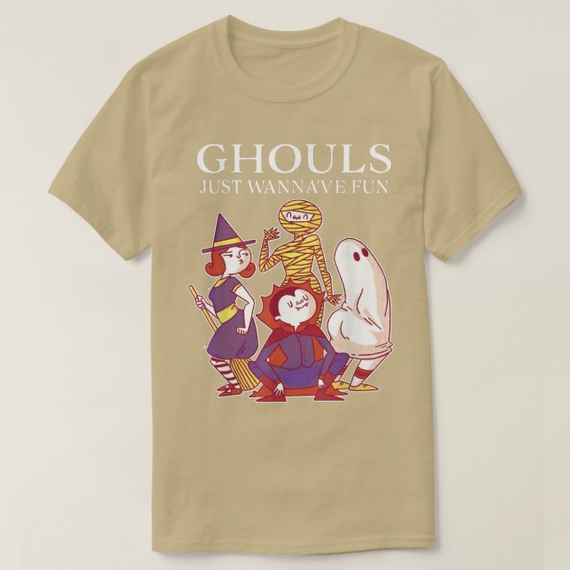 Halloween Outfit Ghouls Wanna Have Fun 277 T-Shirt (Design Front)
