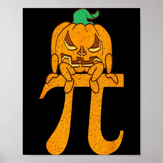 Halloween outfit pumpkin math lover jack o lantern poster (Front)
