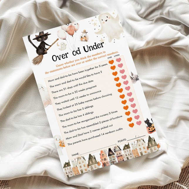 Halloween Over or Under Game, Baby Shower Game (Creator Uploaded)