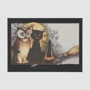 halloween owl and cat tissue paper