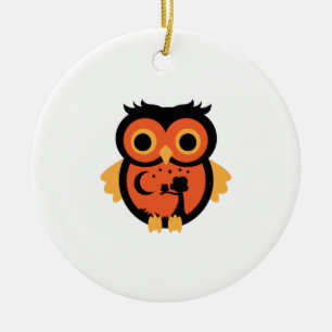 Halloween Owl Ceramic Tree Decoration