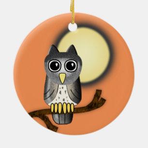 Halloween Owl Ceramic Tree Decoration