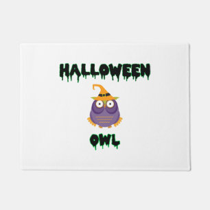 Halloween owl colourful doormat