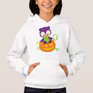 Halloween Owl, Cute Owl, Purple Owl, Pumpkin