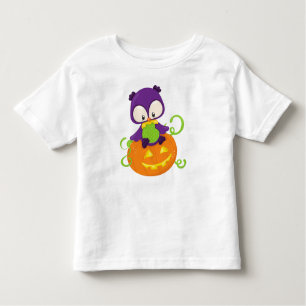 Halloween Owl, Cute Owl, Purple Owl, Pumpkin Toddler T-Shirt