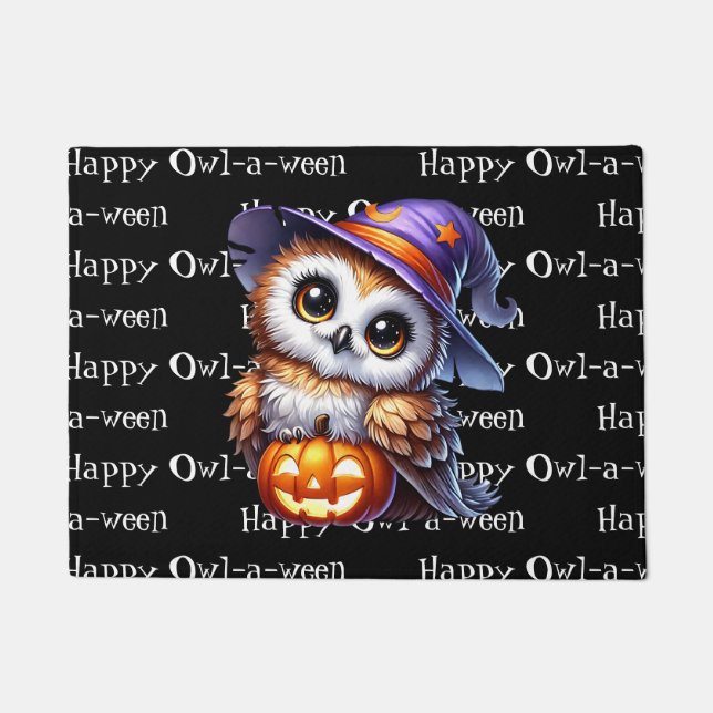 Halloween Owl Doormat (Front)