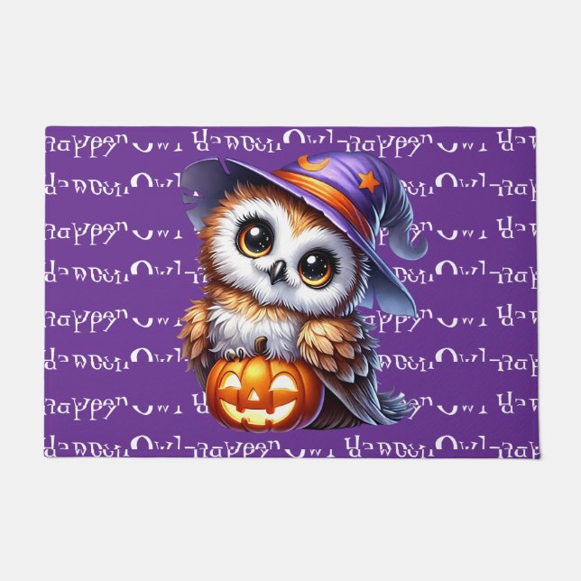Halloween Owl Doormat (Front)