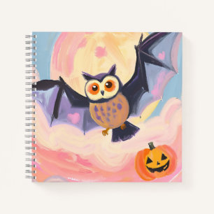 Halloween Owl & Pumpkin Notebook – Spooky and Cute