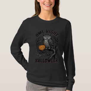 Halloween Owl Shirt Vintage Spooky Bird Party Desi