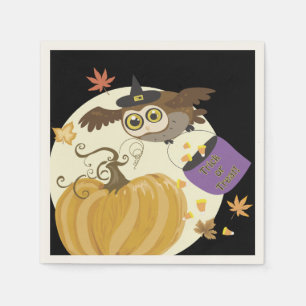Halloween Owl Trick or Treat! Napkin