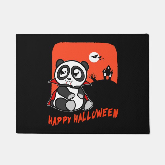 halloween panda  doormat (Front)