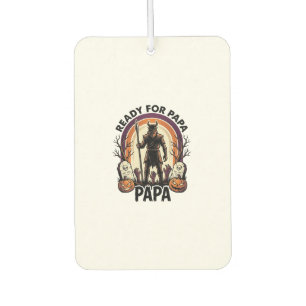 Halloween Papa Shirt Vintage Graveyard Sunset Desi Car Air Freshener