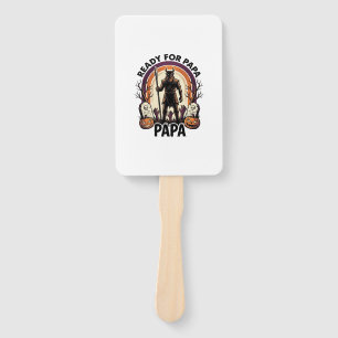 Halloween Papa Shirt Vintage Graveyard Sunset Desi Hand Fan