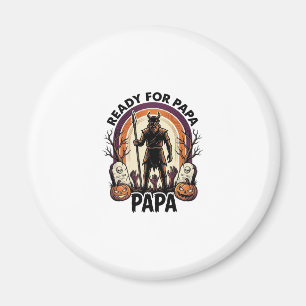 Halloween Papa Shirt Vintage Graveyard Sunset Desi Magnet