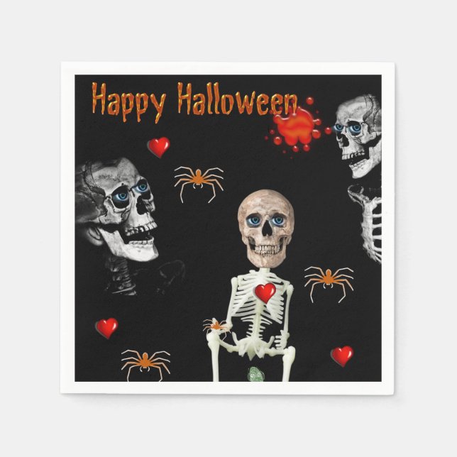 Halloween Paper Napkins, Happy Halloween Napkin (Front)