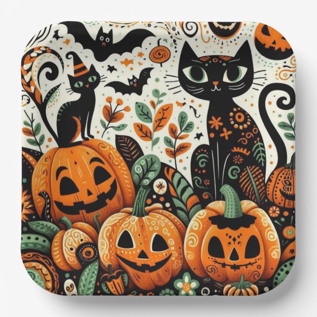 Halloween  paper plate (Front)