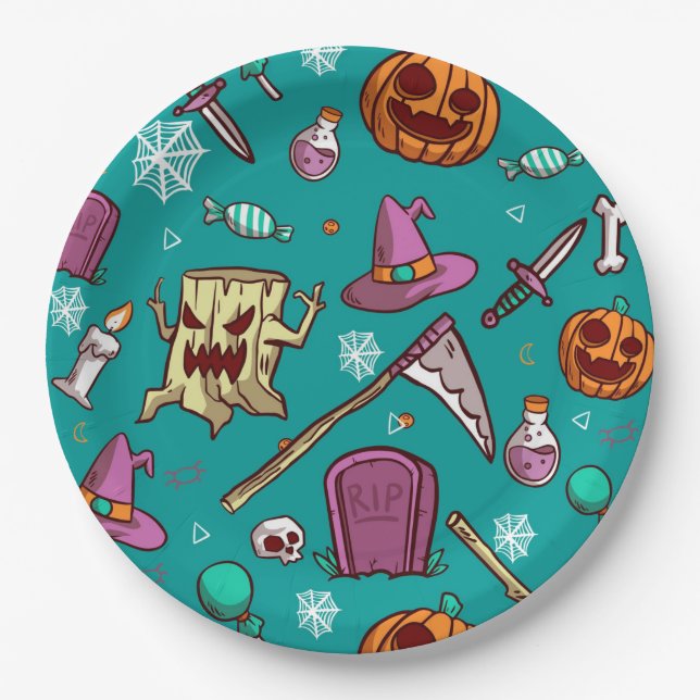Halloween Paper Plate (Front)