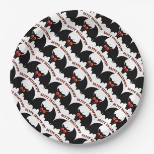 Halloween Paper Plates 9"/Bat