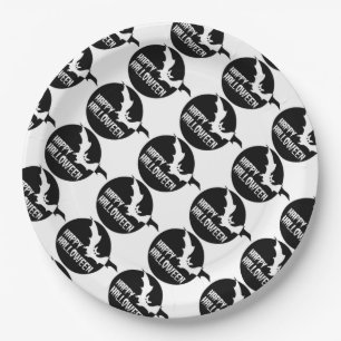 Halloween Paper Plates 9"/Bat