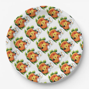 Halloween Paper Plates 9"/Pumpkin and Ghost