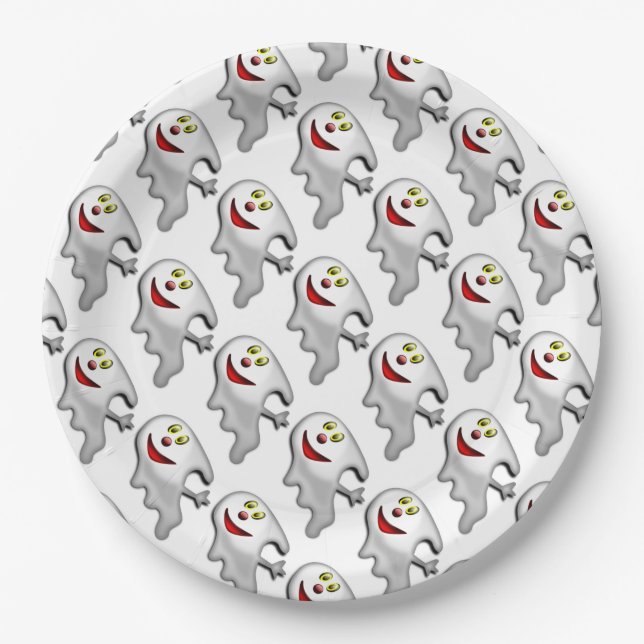 Halloween Paper Plates/Ghost Plate (Front)