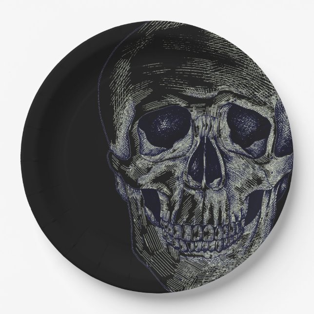 Halloween Paper Plates-Skull Plate (Front)