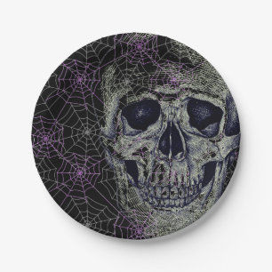 Halloween Paper Plates-Skull Plate
