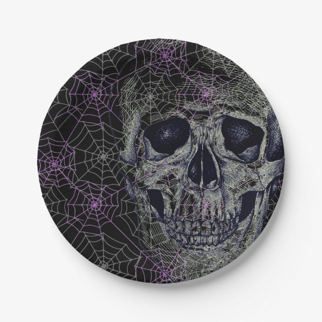 Halloween Paper Plates-Skull Plate (Front)