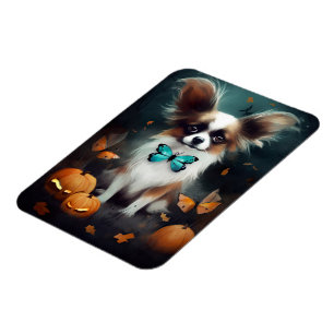 Halloween Papillon With Pumpkins Scary  Magnet